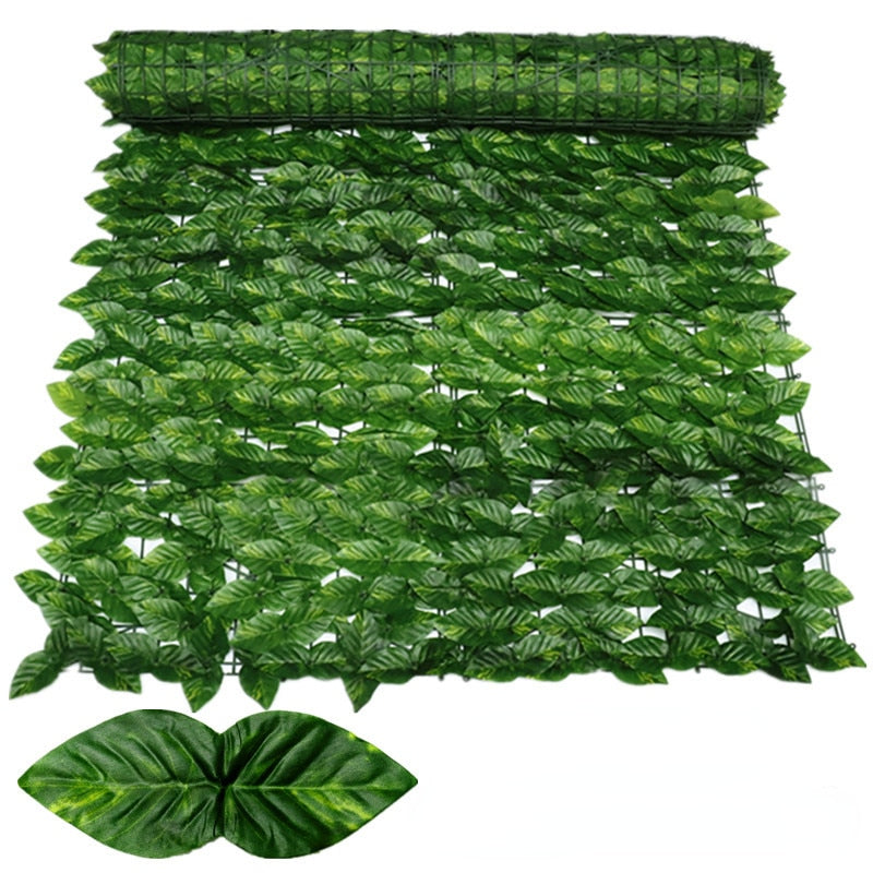 Artificial Ivy Hedge Green Leaf Fence Panels Faux Privacy Fence Screen for Home Outdoor Garden Balcony Decoration crafting material design art