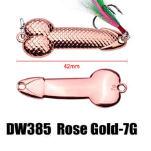 Load image into Gallery viewer, 1pcs High Quality Metal Spoon Lure 3g -36g Black Rose Gold  Metal Sequins with Feather Hard Lure For Bass Pike Carp Fishing
