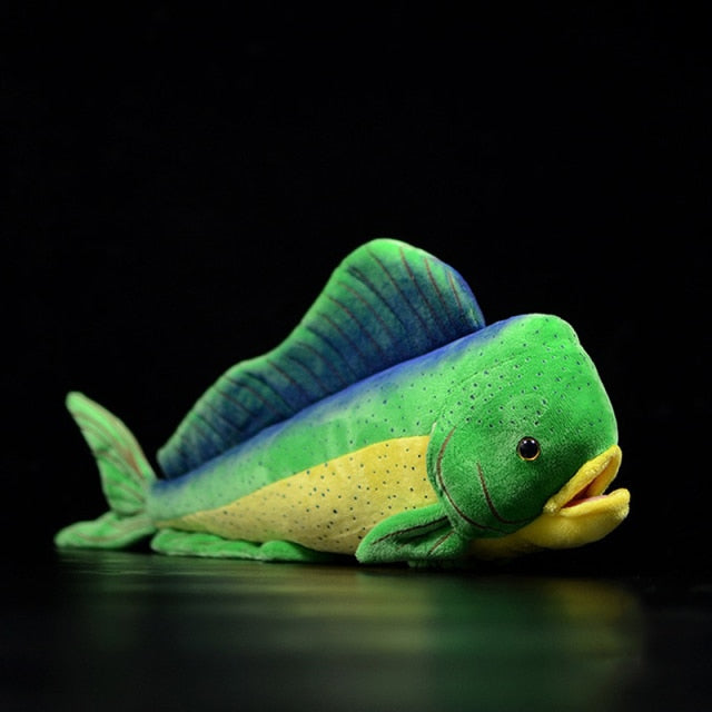 45cm Lifelike Mahi Mahi Dolphin Fish Stuffed Toys Soft Sea Animals Plush Toy Real Life Common Dolphinfish Plush Dolls For Kids spearfishing