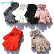 Load image into Gallery viewer, Warmom Coral Fleece Thicken Kids Gloves Winter Keep Warm Children Baby Plush Furry Full Finger Mittens Soft Gloves For 7-11Years
