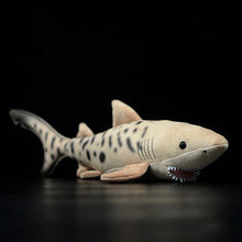 Load image into Gallery viewer, 52CM Long Soft Real Life Tiger-shark Plush Toy Lifelike Sea Animals Bullhead Shark Stuffed Toys Gifts For Kids
