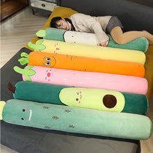 Load image into Gallery viewer, Cartoon Fruit Long Pillow Avocado Carrot Strawberry Sleeping Cushion Children Pregnant Woman Leg Pillow Removed Washable Decor
