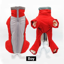 Load image into Gallery viewer, Winter Overalls for Dogs Warm Waterproof Pet Jumpsuit Trousers Male/ Female Dog Reflective Small Dog Clothes Puppy Down Jacket
