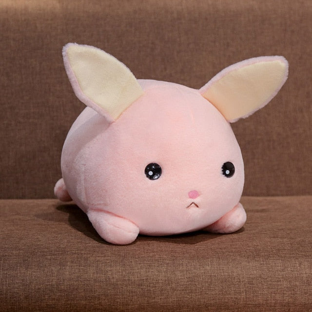 Cartoon Stuffed Animals Plush Toys Cute Round Ultra Soft Animals Pliiow Rabbit Cat Mouse Shiba Inu Kids Plushie Doll Girls Gift