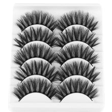 Load image into Gallery viewer, 5 Pairs 3D Faux Mink Hair False Eyelashes Wispies Fluffies Drama Eyelashes Natural Long Soft Handmade Cruelty-free Black Lashes
