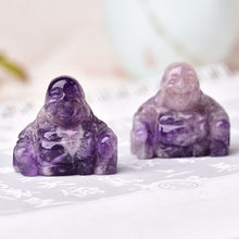 Load image into Gallery viewer, 1PC Natural Stone Carved Maitreya Buddha Fengshui Crystal Statue Craft for Home Decoration Chakra Healing Reiki Quartz gift
