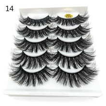 Load image into Gallery viewer, 5 Pairs 3D Faux Mink Hair False Eyelashes Wispies Fluffies Drama Eyelashes Natural Long Soft Handmade Cruelty-free Black Lashes
