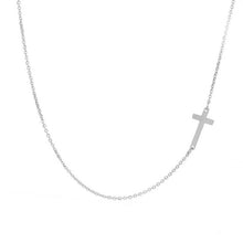 Load image into Gallery viewer, Dainty Cross Pendant Necklace for Women Men Stainless Steel Religious Jewelry Gold Silver Plated Choker Gift Faith Necklace custom handmade

