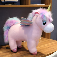 Load image into Gallery viewer, 30~80cm Unique Glowing Wings Unicorns Plush toy Giant Unicorn Stuffed Animals Doll Fluffy Hair Fly Horse Toy for Child Xmas Gift
