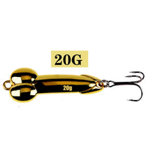 Load image into Gallery viewer, 1pcs DD Metal Spoon Fishing Lure Treble Hook 5g 10g 15g 20g Silver Gold Metal Sequins Spinnerbait Treble Hook

