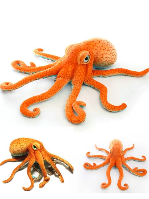 55~80cm Giant Simulated octopus Stuffed Toy High Quality lifelike Stuffed Sea Animal Doll Plush toys for Children Boy Xmas Gift