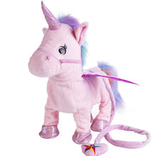 Load image into Gallery viewer, 35cm Funny Electric Walking Unicorn Plush Toy Stuffed Animal Toys for Children Electronic Music Unicorn Toy Christmas Gifts
