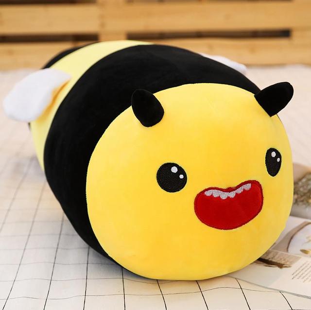 1pc 50/60/80CM Cute Bumble Bee Animal Unicorn Raccoon Seal Plush Toy Stuffed Soft Sleeping Pillow Cushion Dolls Baby Cartoon Toys