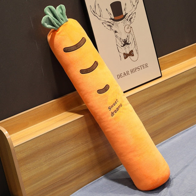 Cartoon Fruit Long Sleep Support Pillow Vegetable Carrot Plush Toys Doll Pregnant Body Neck Pillow Soft Cushion Gift