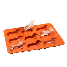 Load image into Gallery viewer, Creative Silicone Dachshund Puppy Shaped Ice Cube Chocolate Cookie Mold DIY Home Ice Tray Kitchen Tools
