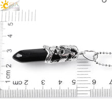 Load image into Gallery viewer, Dragon Necklace Quartz Necklaces Natural Crystal Stone Hexagonal Prism Ethnic Pendant Jewelry for Women Men custom handamde
