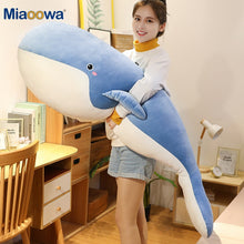 Load image into Gallery viewer, 120cm Giant New Whale Plush Toys Big Soft Stuffed Sleeping Pillow Cute Sea Animal Fish Blue Shark Doll Kids Baby Birthday Gift
