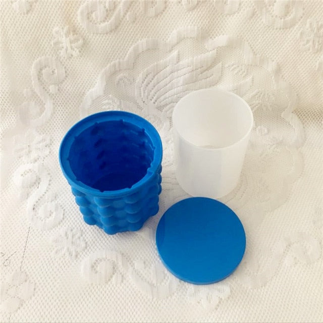 Silicone Ice Cube Maker Portable Bucket Wine Ice Cooler Beer Cabinet Space Saving Kitchen Tools Drinking Whiskey Freeze