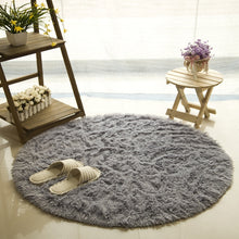 Load image into Gallery viewer, Fluffy Round Rug Carpets for Living Room Kilim Faux Fur Carpet Kids Room  Long Plush rugs for bedroom Shaggy Area Rug White
