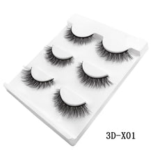 Load image into Gallery viewer, 3 Pairs natural false eyelashes thick makeup real 3d mink lashes soft eyelash extension fake eye lashes long mink eyelashes 3d
