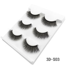 Load image into Gallery viewer, 3 Pairs natural false eyelashes thick makeup real 3d mink lashes soft eyelash extension fake eye lashes long mink eyelashes 3d
