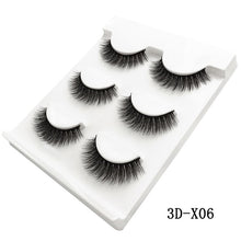 Load image into Gallery viewer, 3 Pairs natural false eyelashes thick makeup real 3d mink lashes soft eyelash extension fake eye lashes long mink eyelashes 3d
