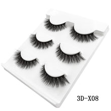 Load image into Gallery viewer, 3 Pairs natural false eyelashes thick makeup real 3d mink lashes soft eyelash extension fake eye lashes long mink eyelashes 3d
