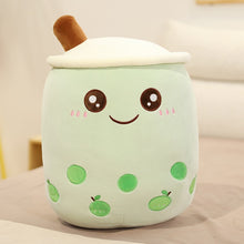 Load image into Gallery viewer, 25-70cm cute cartoon Fruit bubble tea cup shaped pillow with suction tubes real-life stuffed soft back cushion funny boba food
