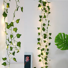 Load image into Gallery viewer, 2M Artificial Plant Led String Light Creeper Green Leaf Ivy Vine for Home Wedding Decor Lamp DIY Hanging Garden Christmas Lights
