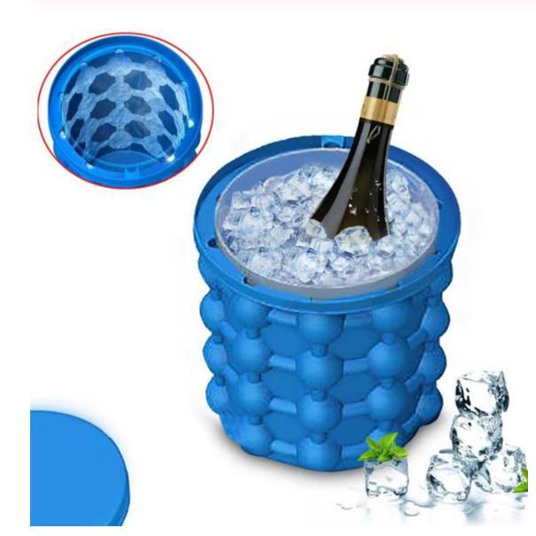 Silicone Ice Maker Bucket Fast Cold Ice Bucket Space Saving Ice Genies Ice Ball Maker Portable Silicon Ice Cube Maker