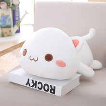 Load image into Gallery viewer, Kawaii Cat Plush Toy Stuffed 35cm 50cm 65cm Lying Cat Pillow White Grey Kids Toys Birthday Gift for Children
