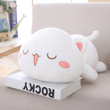 Load image into Gallery viewer, Kawaii Cat Plush Toy Stuffed 35cm 50cm 65cm Lying Cat Pillow White Grey Kids Toys Birthday Gift for Children
