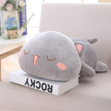 Load image into Gallery viewer, Kawaii Cat Plush Toy Stuffed 35cm 50cm 65cm Lying Cat Pillow White Grey Kids Toys Birthday Gift for Children
