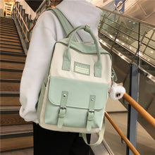 Load image into Gallery viewer, Women Nylon Backpack Candy Color Waterproof School Bags for Teenagers Girls Patchwork Backpack Female Rucksack Mochila
