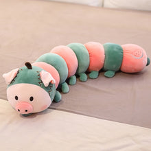 Load image into Gallery viewer, Cute fruit caterpillar doll plush toy comforts children sleeping pillow long pillow little girl doll
