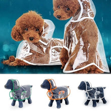 Load image into Gallery viewer, Pet Dog Puppy Transparent Rainwear Raincoat Pet Hooded Waterproof Jacket Clothes
