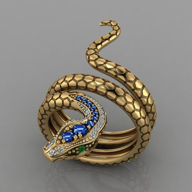 Coiled Snake Rings Multicolor Cubic zirconia CZ Stones Finger Jewelry custom handmade design