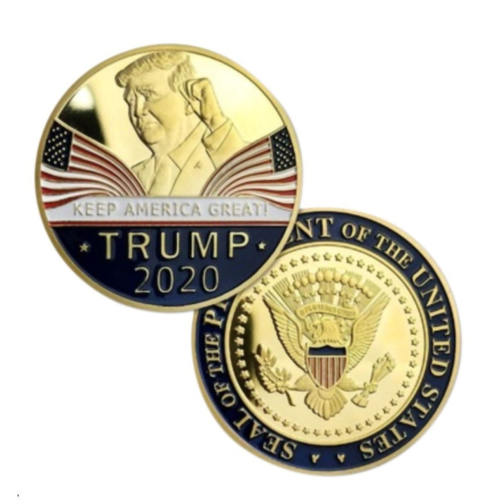 58th USA President Commemorative Coins America President Donald Trump Gift Medallions Coins USA Style Coin Collection Badge