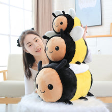 Load image into Gallery viewer, cute Bee ladybug plush toy high quality stuffed doll sleeping cylindrical pillow soft doll sofa decor birthday gift for kids
