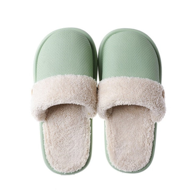 Plush warm Home flat slippers Lightweight soft comfortable winter slippers Women cotton shoes Indoor plush slippers