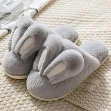 Load image into Gallery viewer, Fashion Women Slippers Winter Warm Fur Shoes Men Couples Cute Rabbit Ears Soft Sole Home Indoor Ladies Plush Slides Zapatillas
