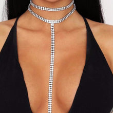 Load image into Gallery viewer, Rhinestone Choker Crystal Gem Luxury Chokers Collar Chocker Chunky Y necklace Women jewelry Accessories Gifts custom handmade clubbing party
