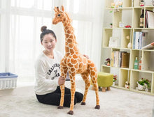 Load image into Gallery viewer, Huge Real Life Giraffe Plush Toys Cute Stuffed Animal Dolls Soft Simulation Giraffe Doll Birthday Gift Kids Toy Bedroom Decor
