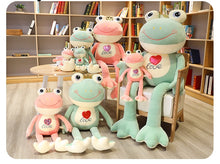 Load image into Gallery viewer, 35cm-100cm Crown Frog Long Legs Plush Toy Soft Stuffed Cartoon Animal Smile Frog Doll Baby Toys Kids Girls Birthday Gifts
