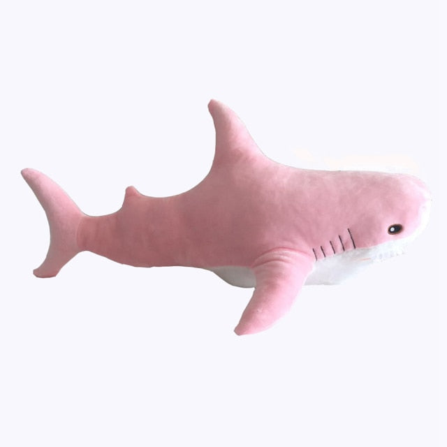 140cm Giant Cute Shark Plush Toy Soft Stuffed Speelgoed Animal Reading Pillow for Birthday Gifts Cushion Doll Gift For Children