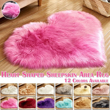 Load image into Gallery viewer, Heart Shape Fluffy Rugs Washable Faux Fur Rug For Kids Bedroom Home Decoration Sofas Cushions Mat Soft Carpet Sheepskin Rug D30
