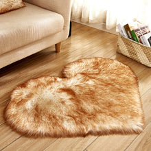 Load image into Gallery viewer, Heart Shape Fluffy Rugs Washable Faux Fur Rug For Kids Bedroom Home Decoration Sofas Cushions Mat Soft Carpet Sheepskin Rug D30
