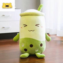 Load image into Gallery viewer, 50cm Green Matcha Bubble Tea Cup Shaped Pillow Pearl Milk Tea Bubble Tea Plush Stuffed Soft Toys Cushion Plush Food Pillow Gifts
