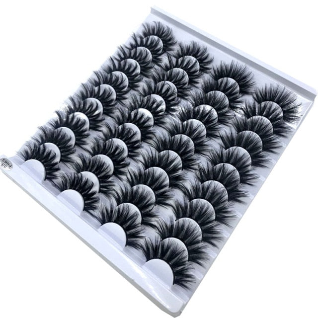 20 pairs natural false eyelashes fake lashes long makeup 3d mink eyelashes eyelash extension mink eyelashes