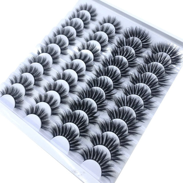 20 pairs natural false eyelashes fake lashes long makeup 3d mink eyelashes eyelash extension mink eyelashes